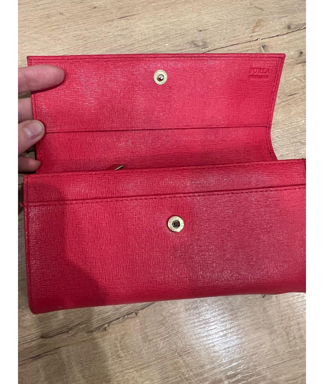 FURLA Красный кожаный кошелек, фото 3