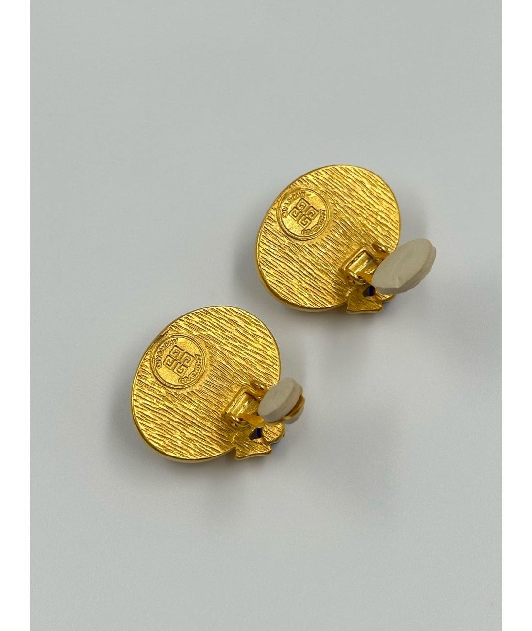 GIVENCHY Зеленые позолоченные клипсы, фото 4