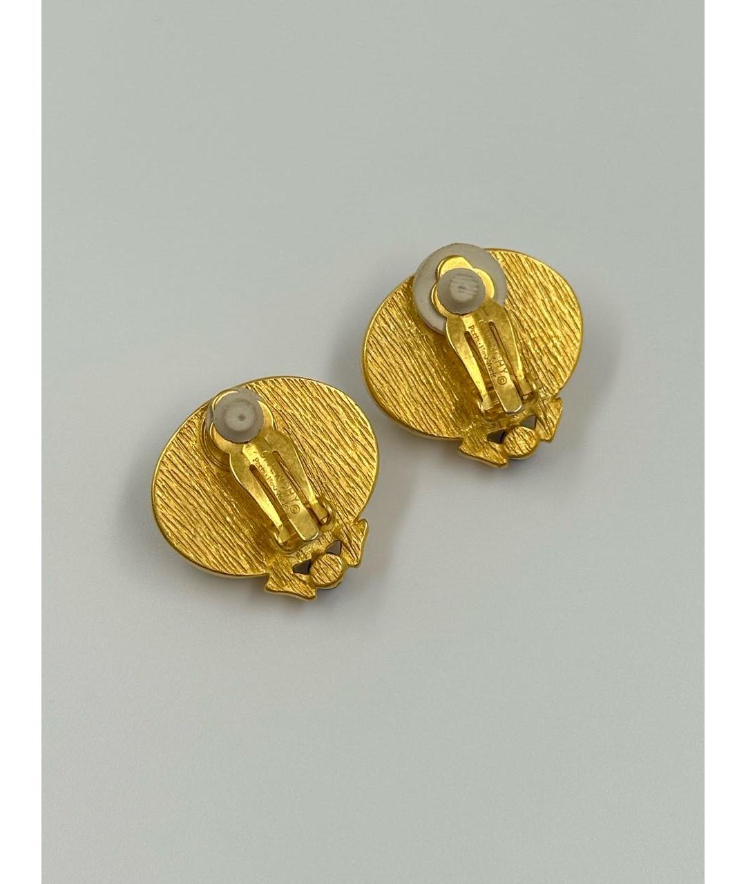 GIVENCHY Зеленые позолоченные клипсы, фото 3