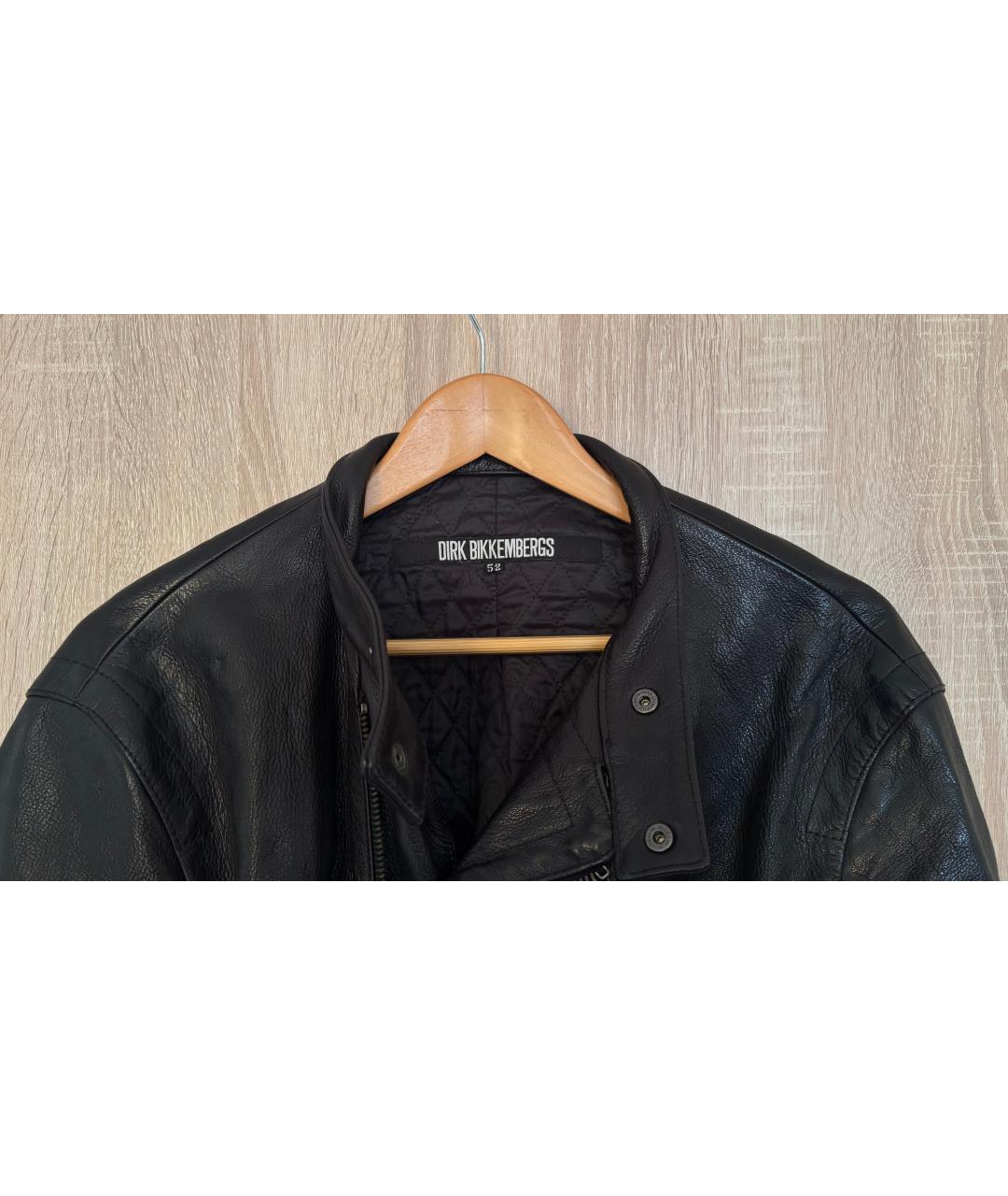 BIKKEMBERGS Черная кожаная куртка, фото 3
