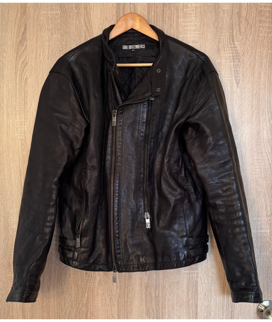 BIKKEMBERGS Черная кожаная куртка, фото 6