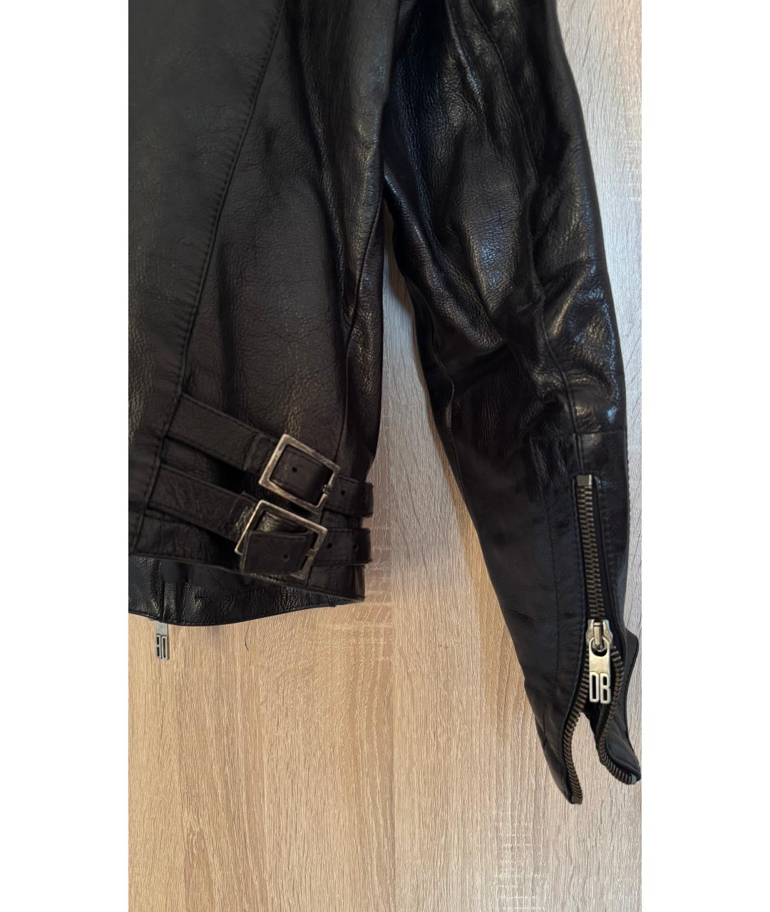 BIKKEMBERGS Черная кожаная куртка, фото 5