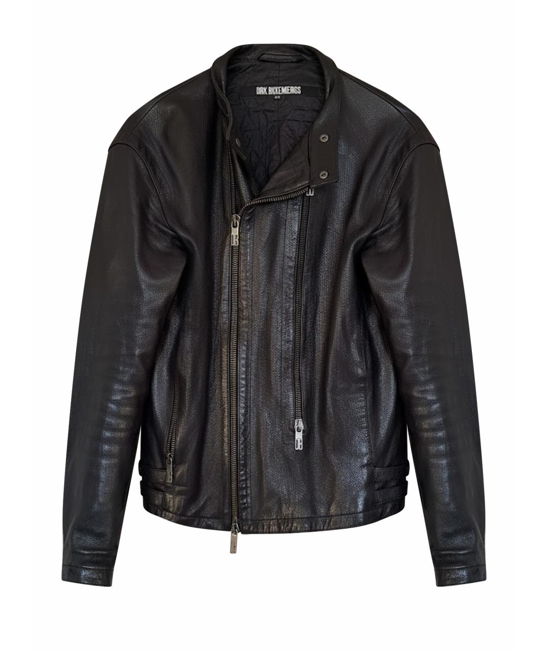 BIKKEMBERGS Черная кожаная куртка, фото 1