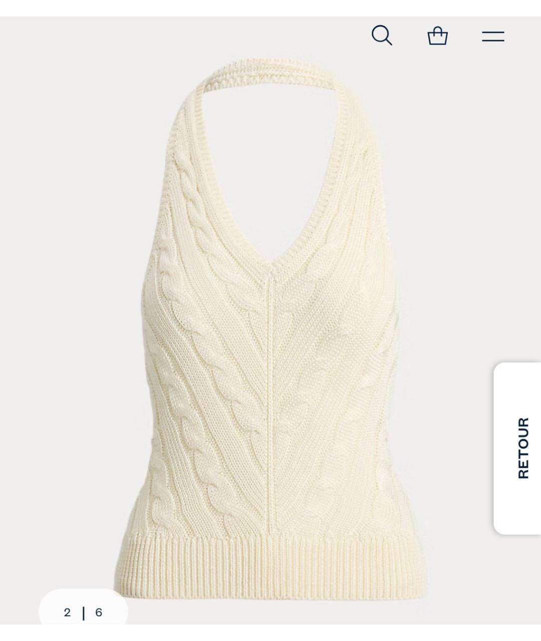 RALPH LAUREN Бежевая майка, фото 4