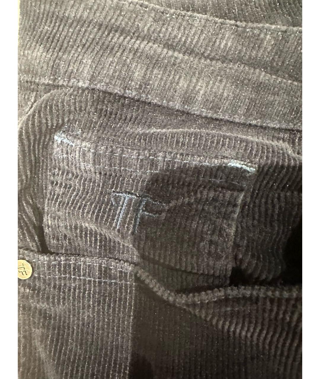 TOM FORD Темно-синие хлопковые повседневные брюки, фото 3