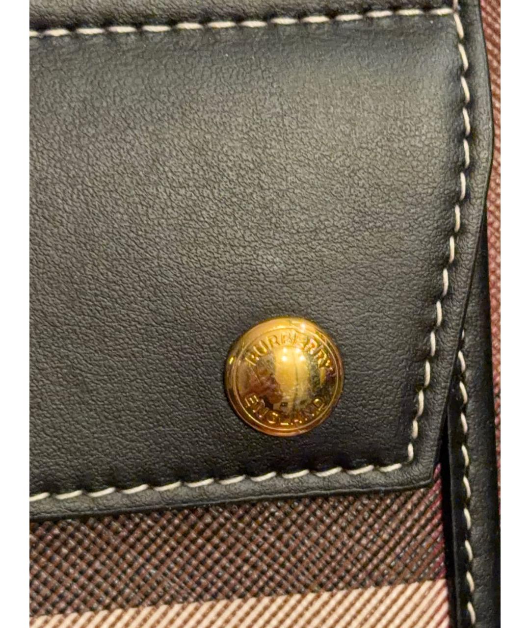BURBERRY Коричневая кожаная сумка тоут, фото 6