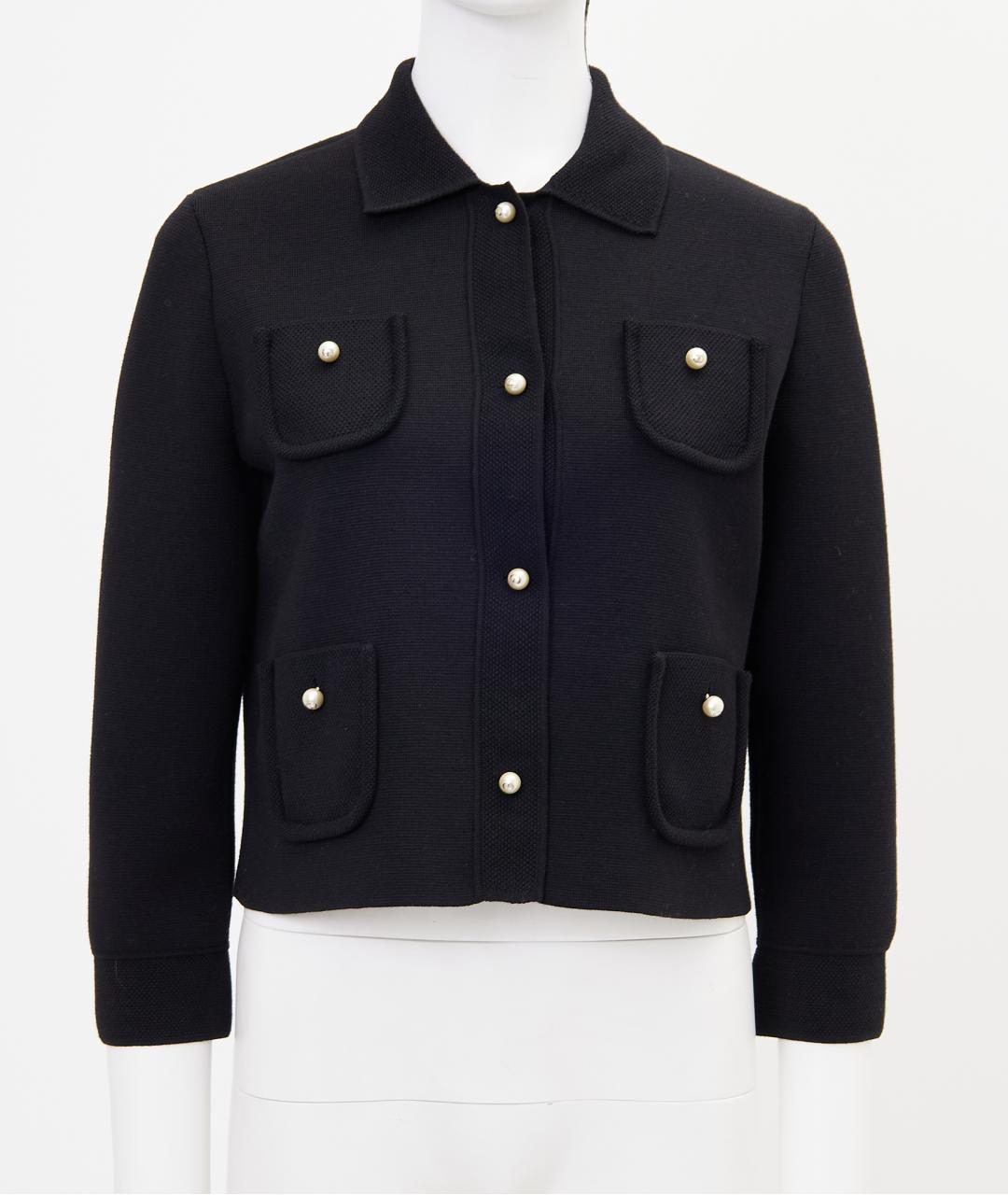 CHRISTIAN DIOR Черный шерстяной жакет/пиджак, фото 7