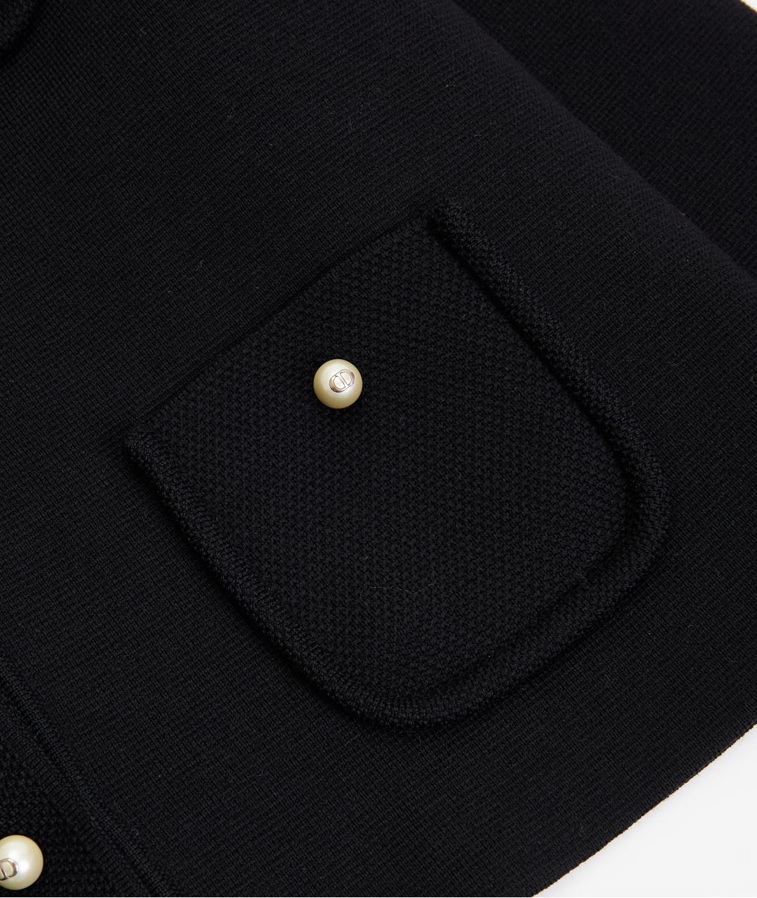 CHRISTIAN DIOR Черный шерстяной жакет/пиджак, фото 5