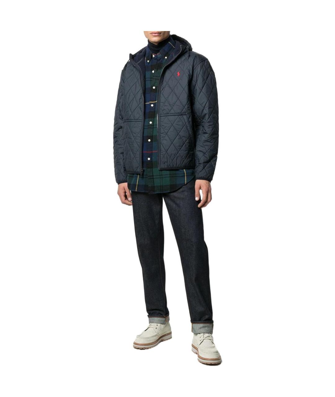 POLO RALPH LAUREN Синяя полиамидовая куртка, фото 4