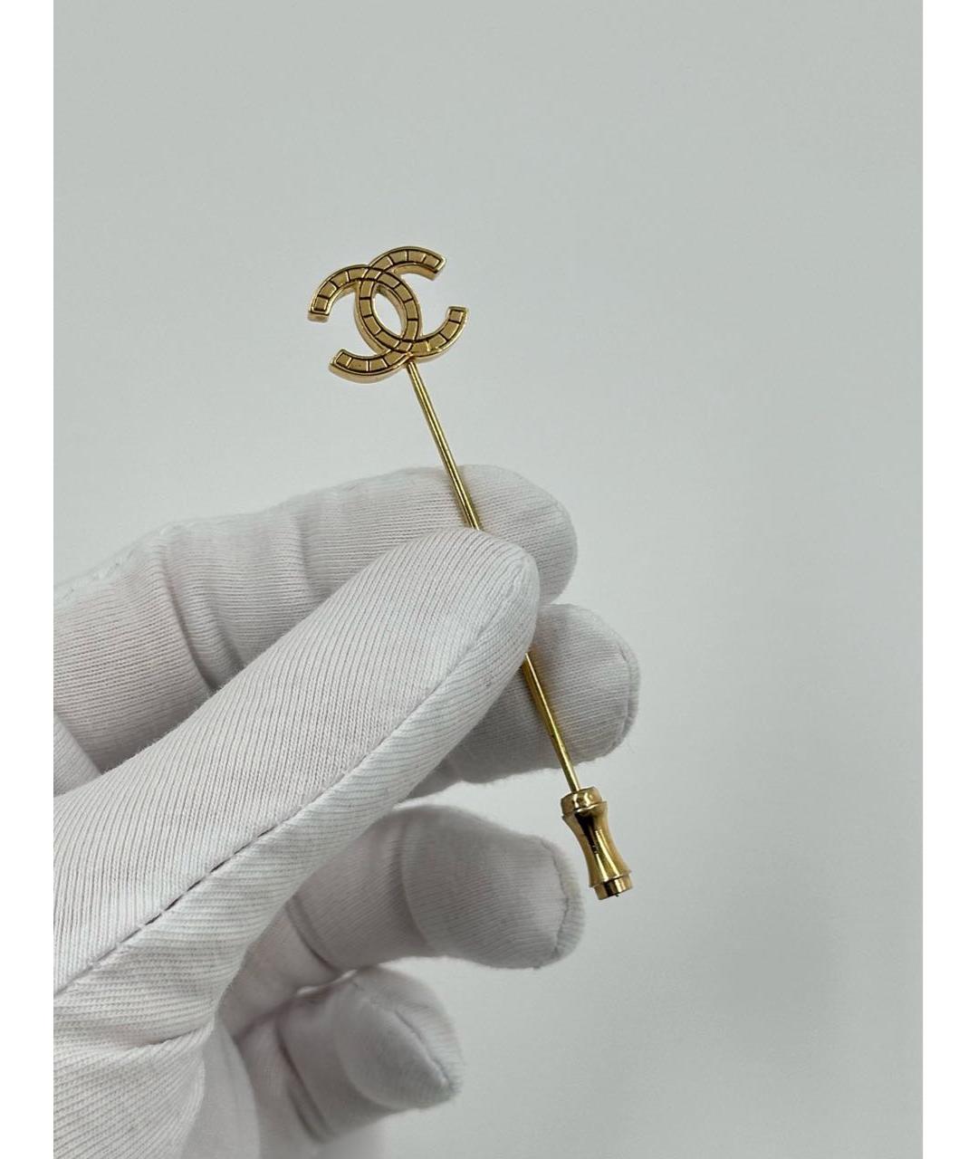 CHANEL Золотая позолоченная булавка / брошь, фото 2