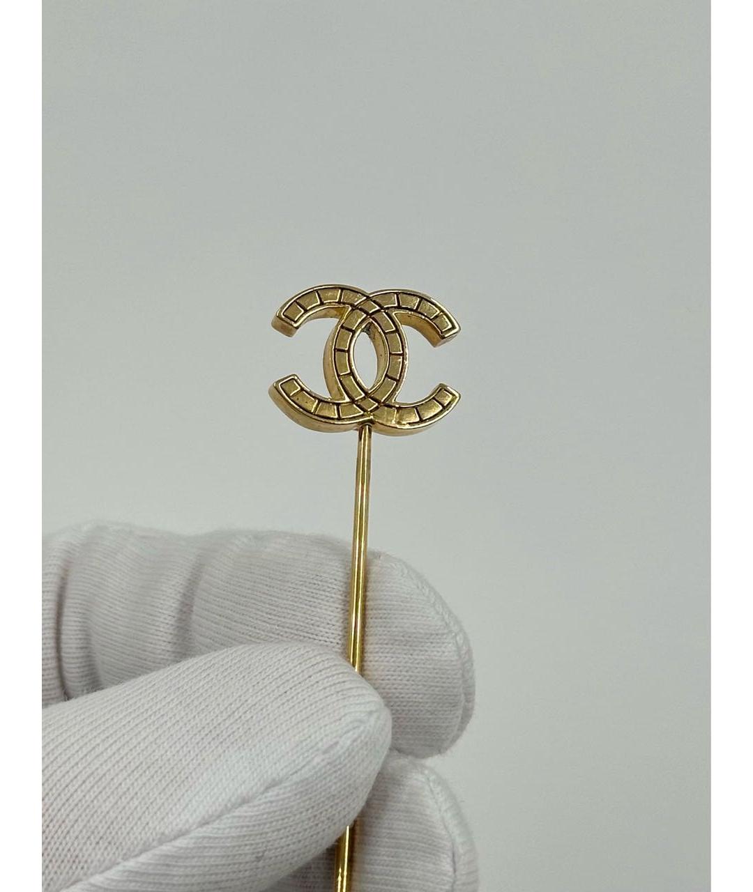 CHANEL Золотая позолоченная булавка / брошь, фото 3