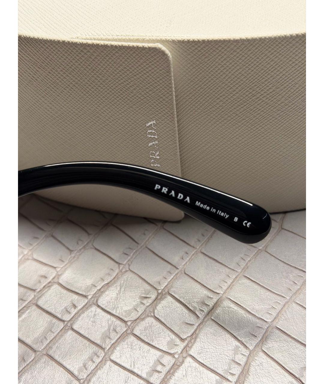 PRADA Черные пластиковые солнцезащитные очки, фото 5