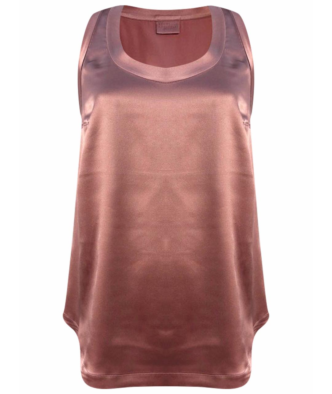 BRUNELLO CUCINELLI Розовая шелковая майка, фото 1