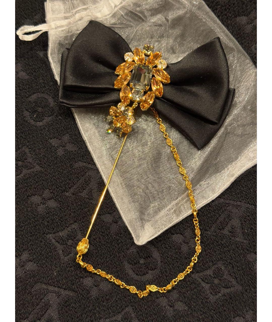 DOLCE&GABBANA Черная булавка / брошь, фото 6