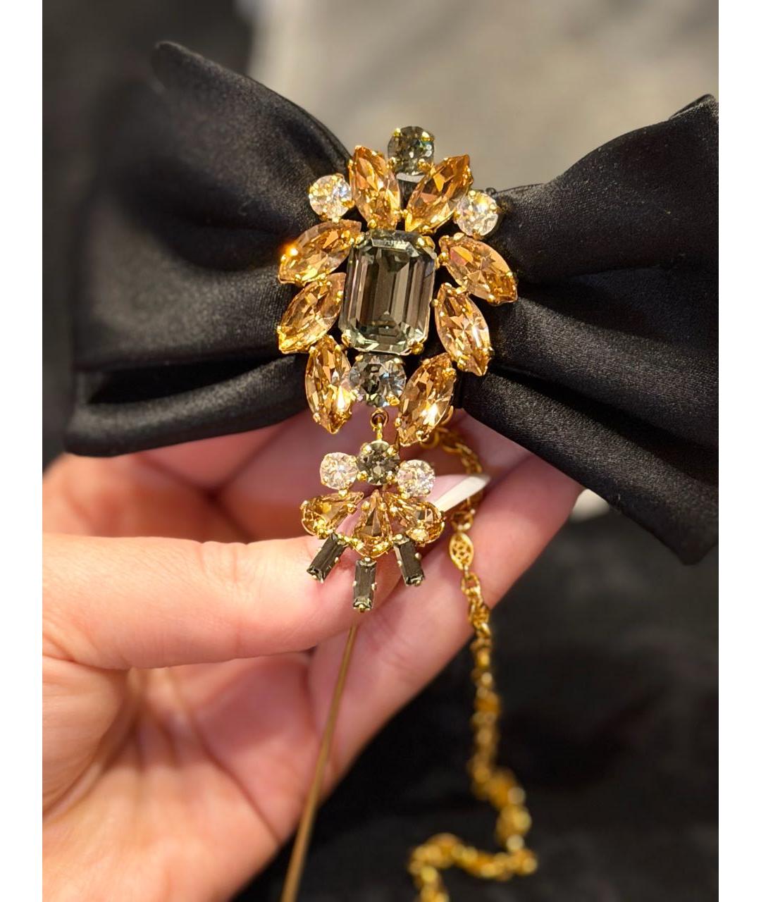 DOLCE&GABBANA Черная булавка / брошь, фото 3