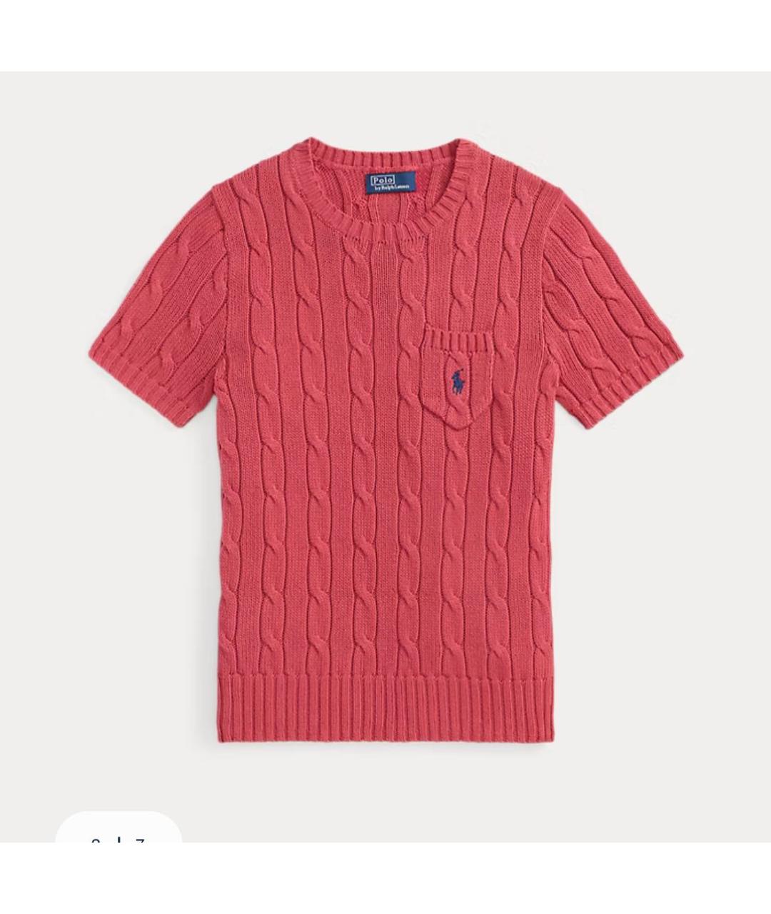 POLO RALPH LAUREN Коралловая хлопковая футболка, фото 5