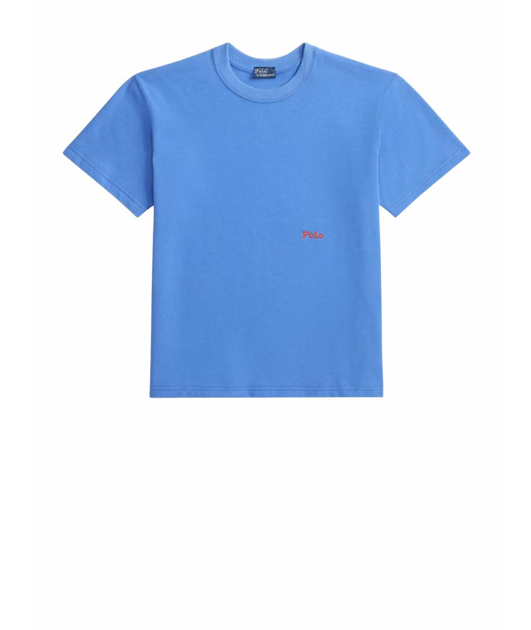 POLO RALPH LAUREN Голубая хлопковая футболка, фото 1