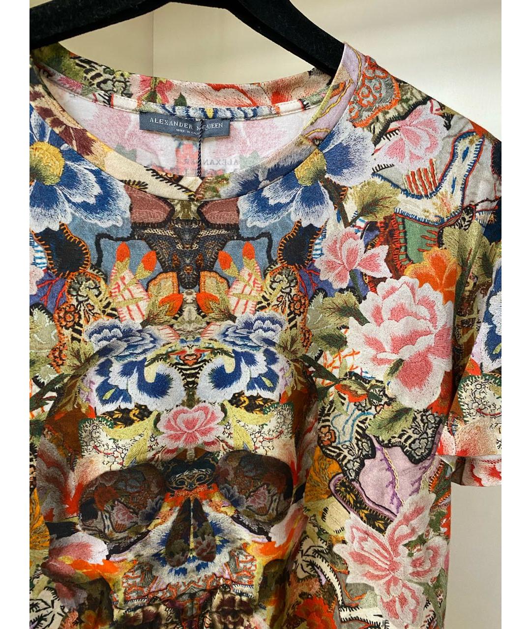ALEXANDER MCQUEEN Мульти хлопковая футболка, фото 7