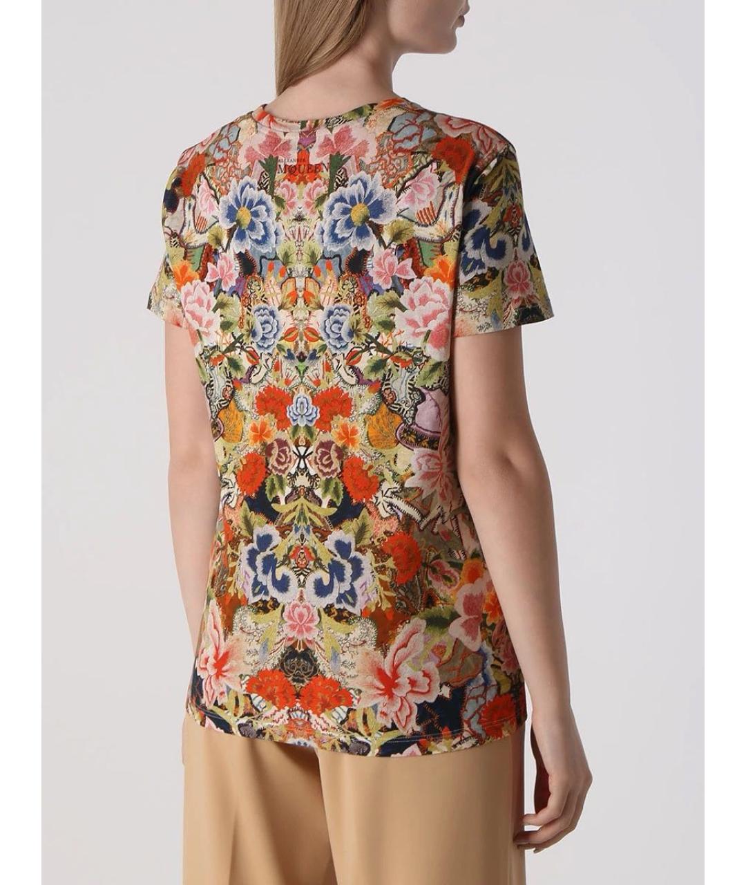 ALEXANDER MCQUEEN Мульти хлопковая футболка, фото 3