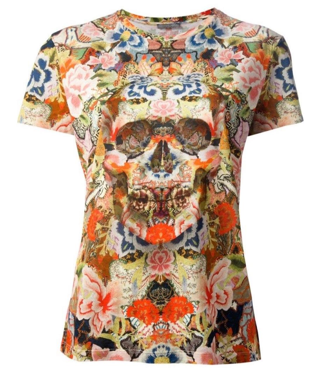 ALEXANDER MCQUEEN Мульти хлопковая футболка, фото 9