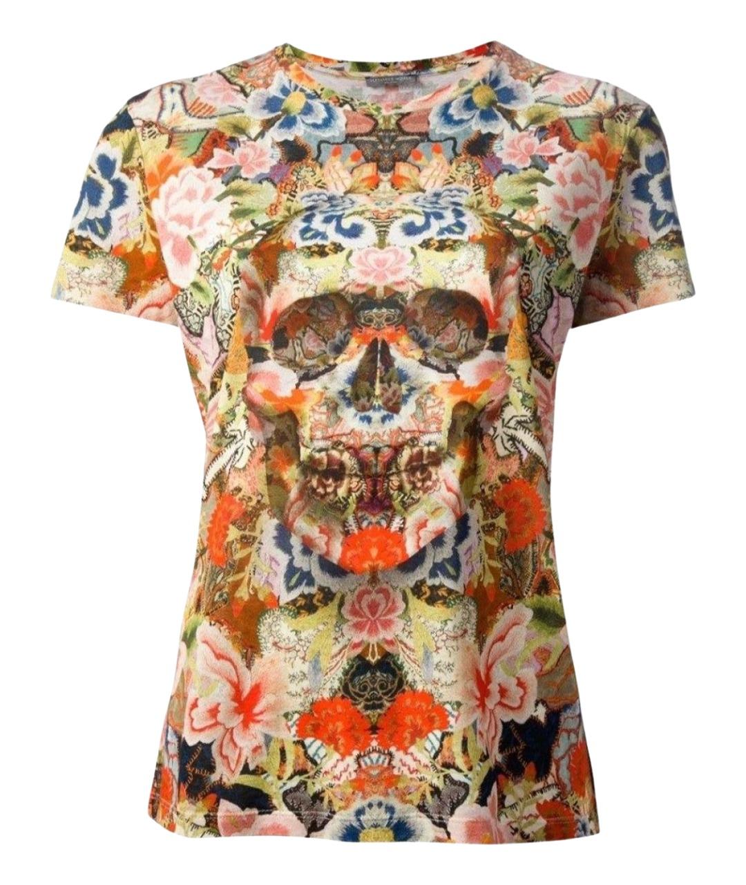 ALEXANDER MCQUEEN Мульти хлопковая футболка, фото 1