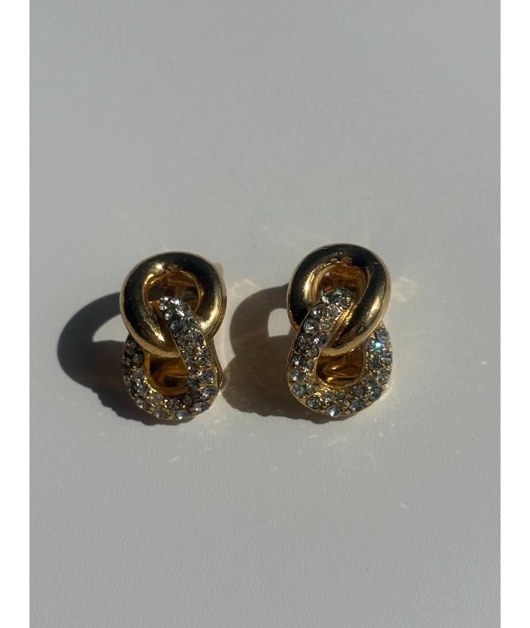 CHRISTIAN DIOR Золотые металлические клипсы, фото 6