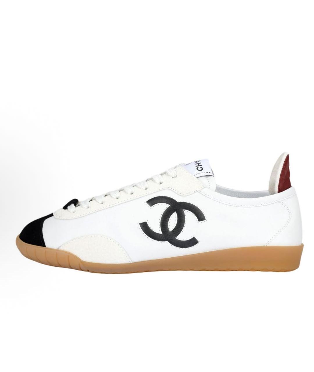CHANEL Белые кожаные кеды, фото 9