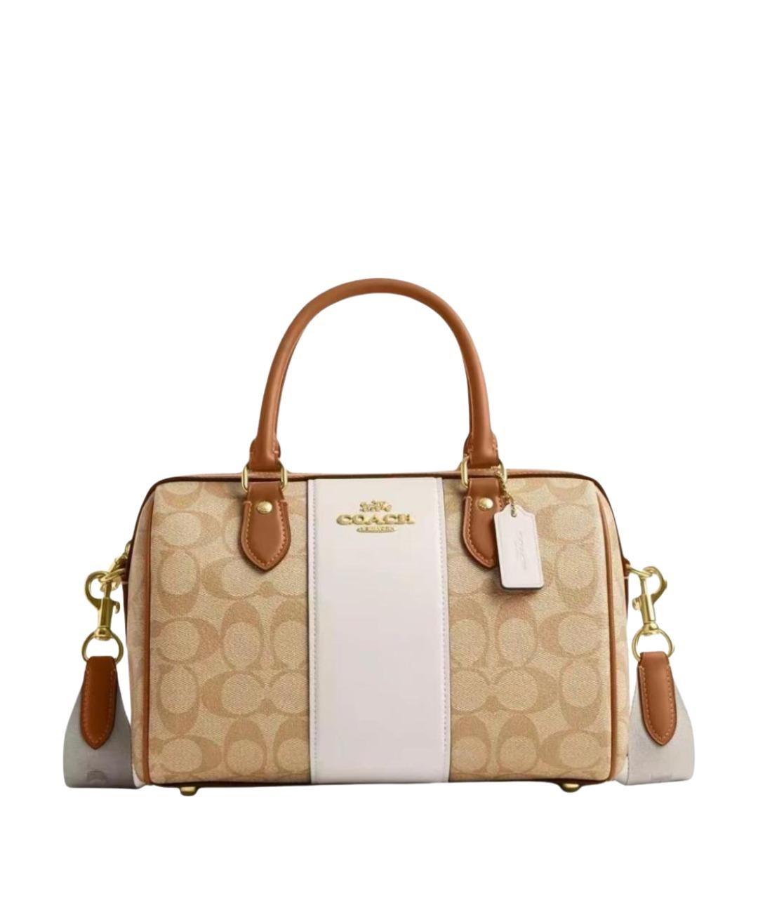 COACH Бежевая сумка с короткими ручками, фото 1