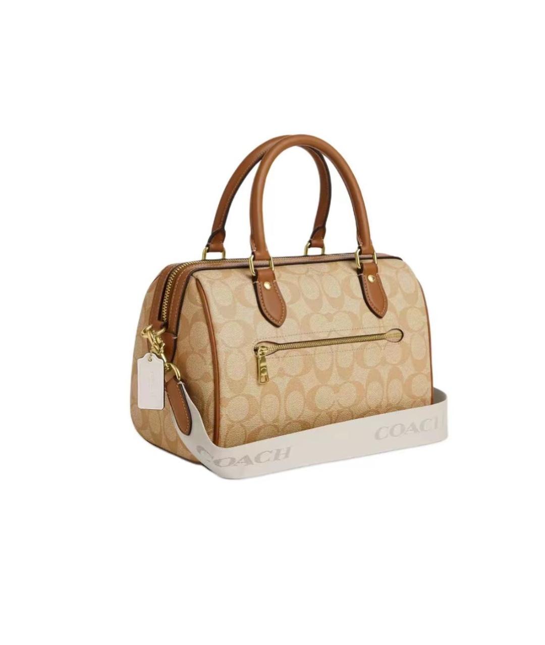 COACH Бежевая сумка с короткими ручками, фото 2