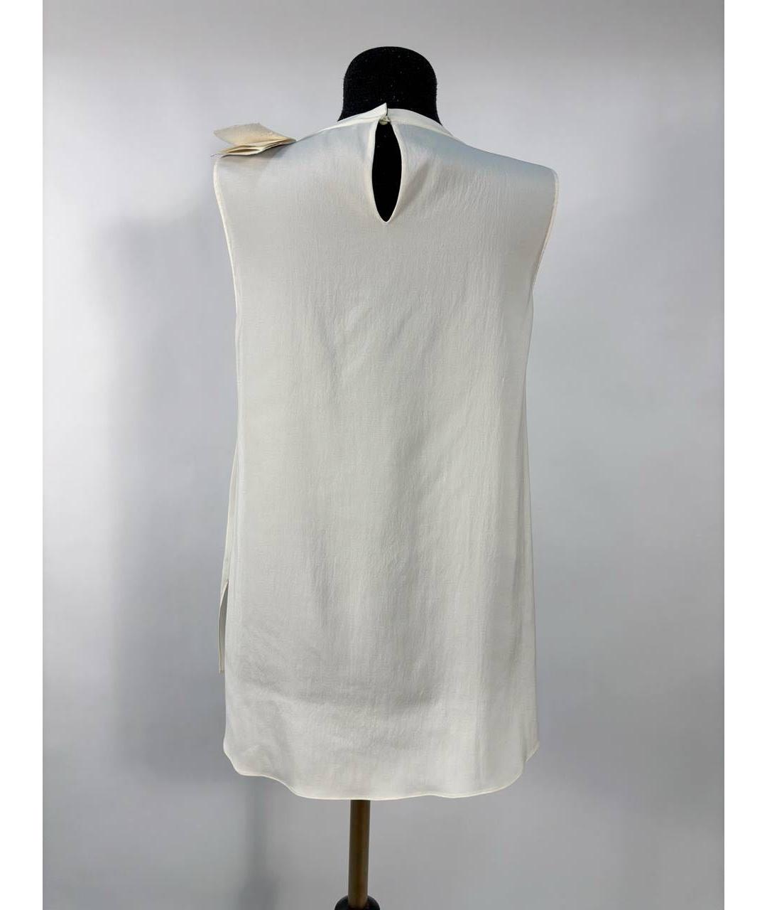 BRUNELLO CUCINELLI Белая шелковая майка, фото 2