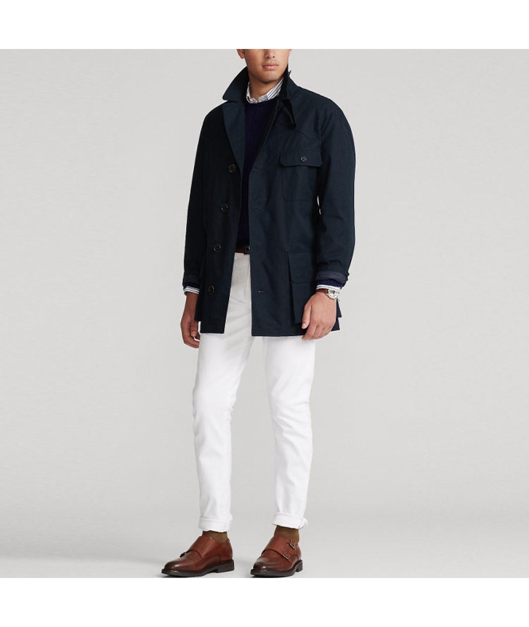 POLO RALPH LAUREN Синий тренч / плащ, фото 2