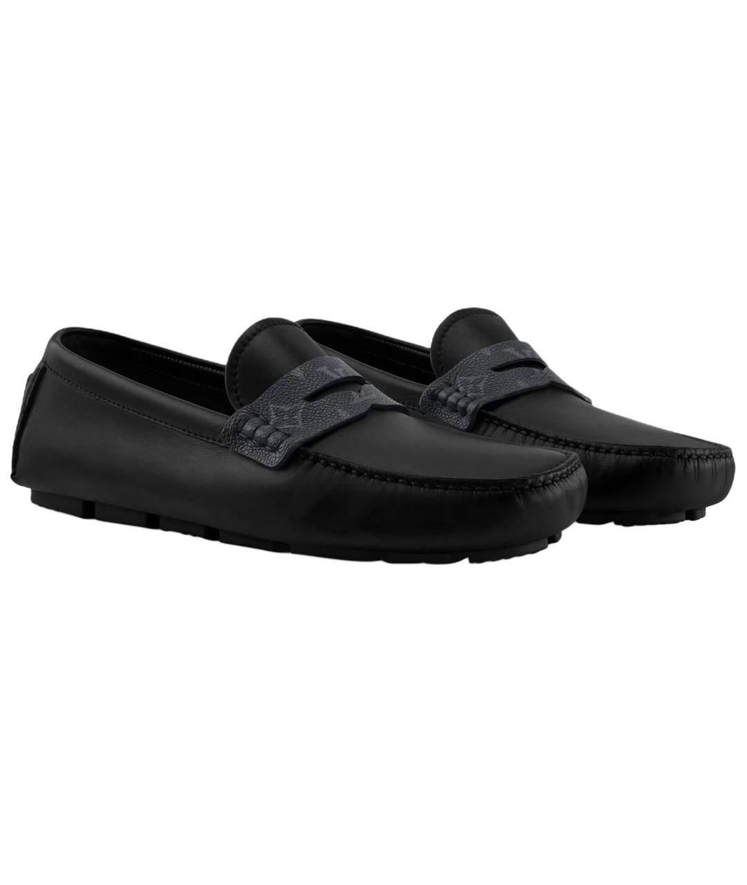 LOUIS VUITTON Черные кожаные лоферы, фото 3