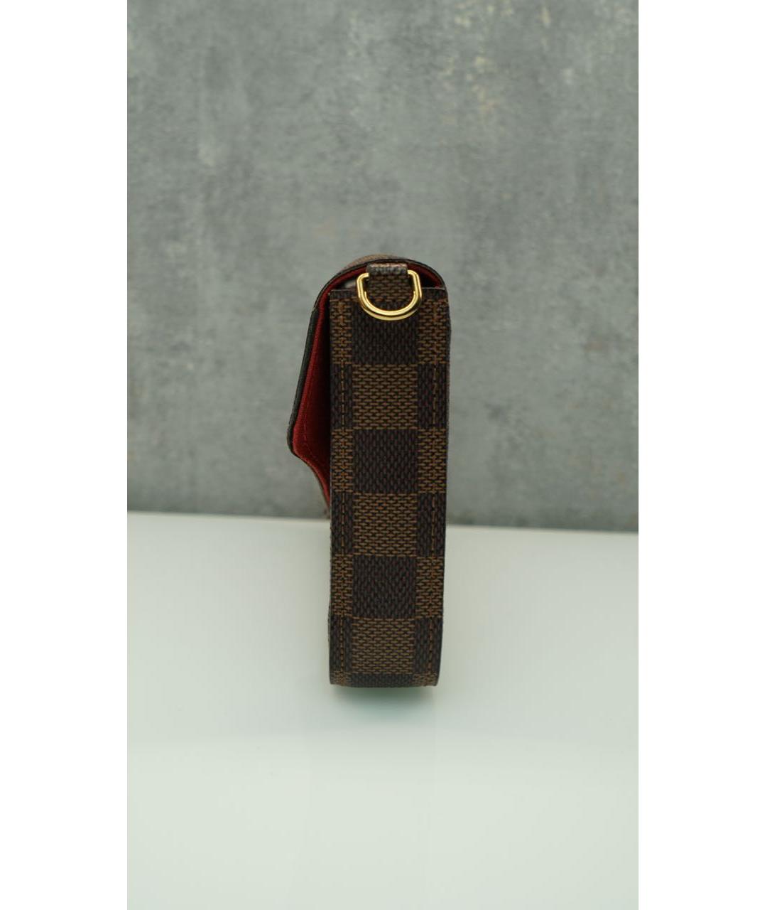 LOUIS VUITTON Коричневая кожаная сумка с короткими ручками, фото 6