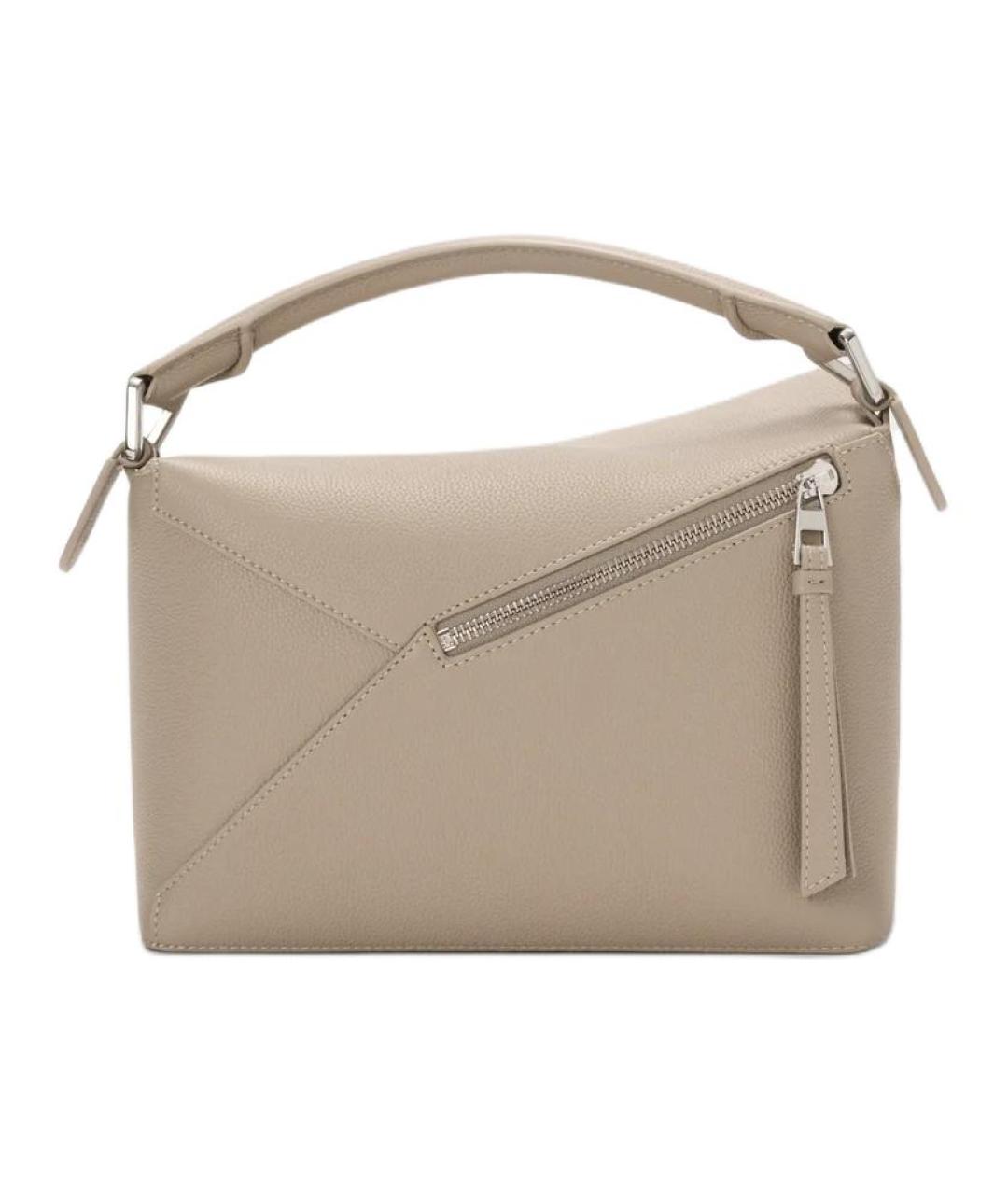 LOEWE Бежевая кожаная сумка через плечо, фото 4