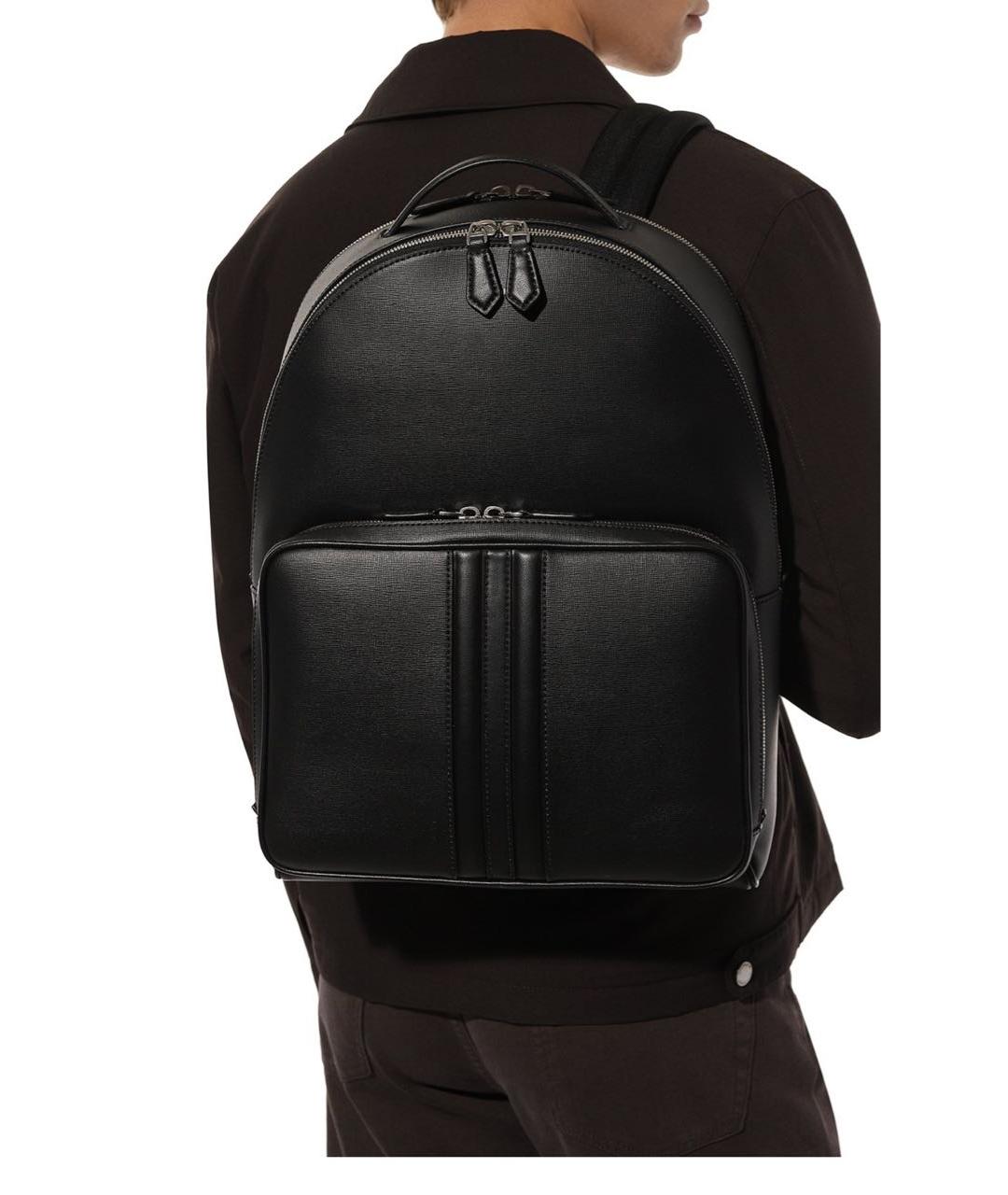 BALLY Черный кожаный рюкзак, фото 8