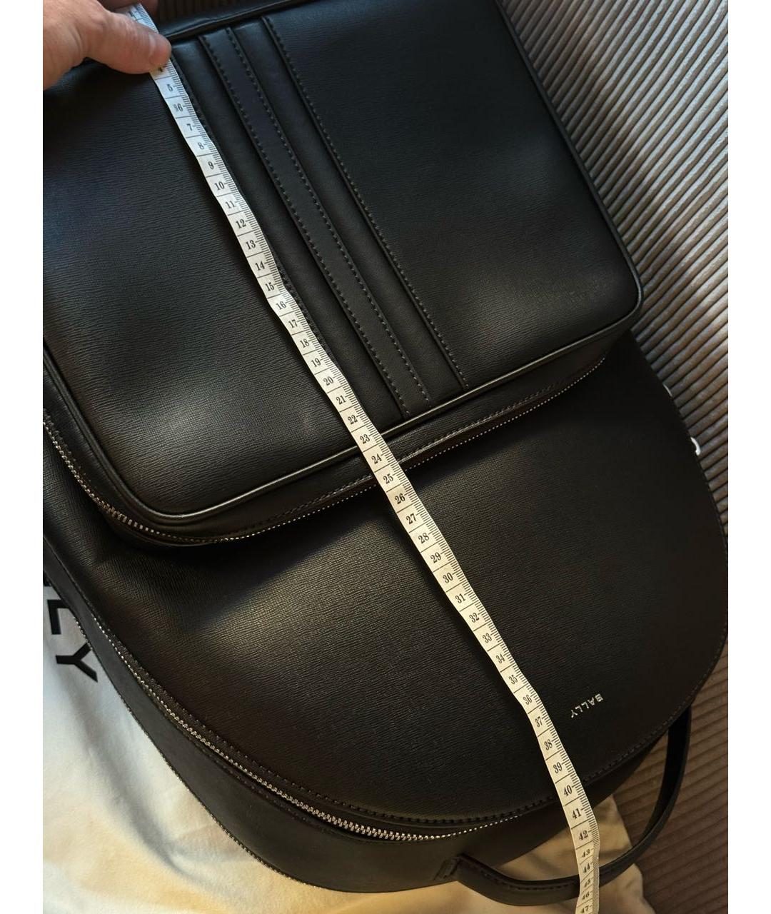 BALLY Черный кожаный рюкзак, фото 4