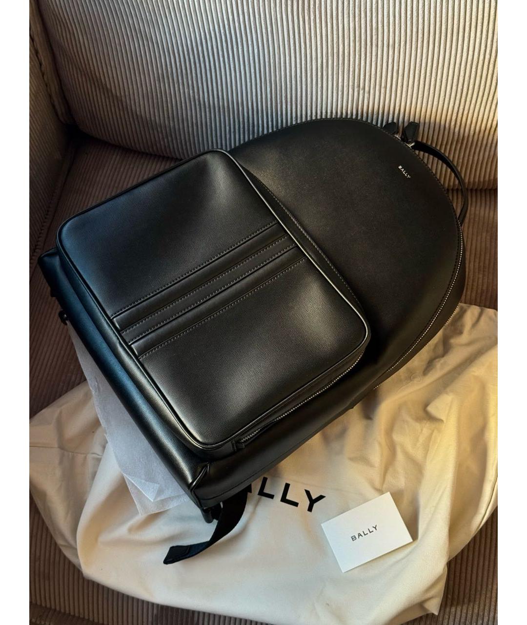 BALLY Черный кожаный рюкзак, фото 3
