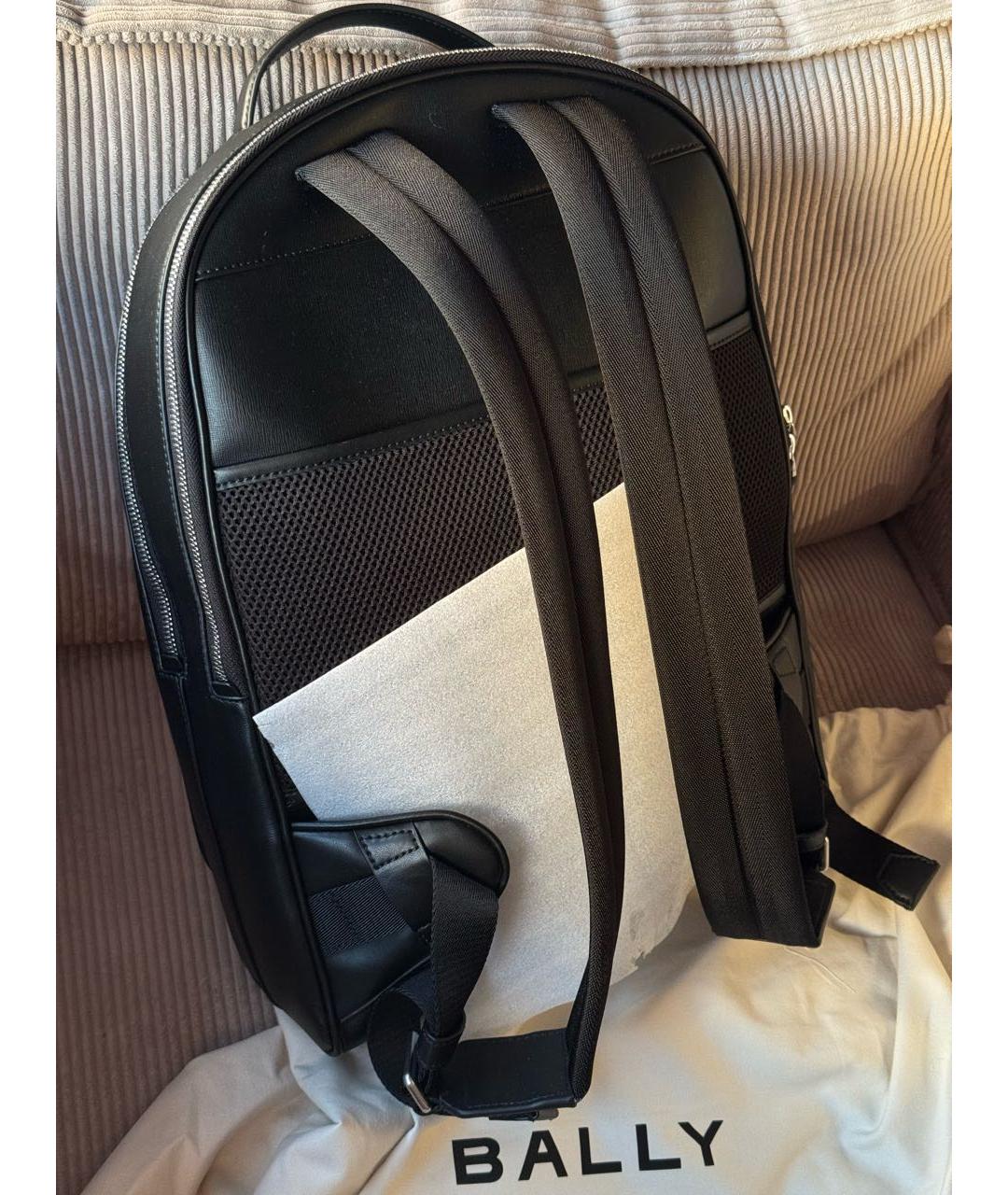 BALLY Черный кожаный рюкзак, фото 6