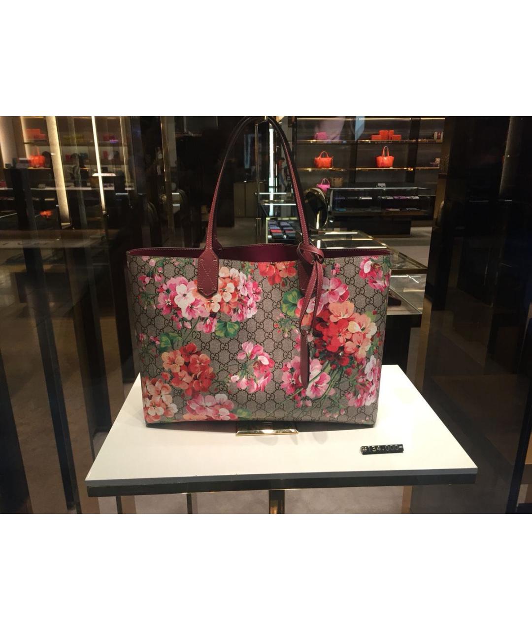 GUCCI Коричневая кожаная сумка тоут, фото 8