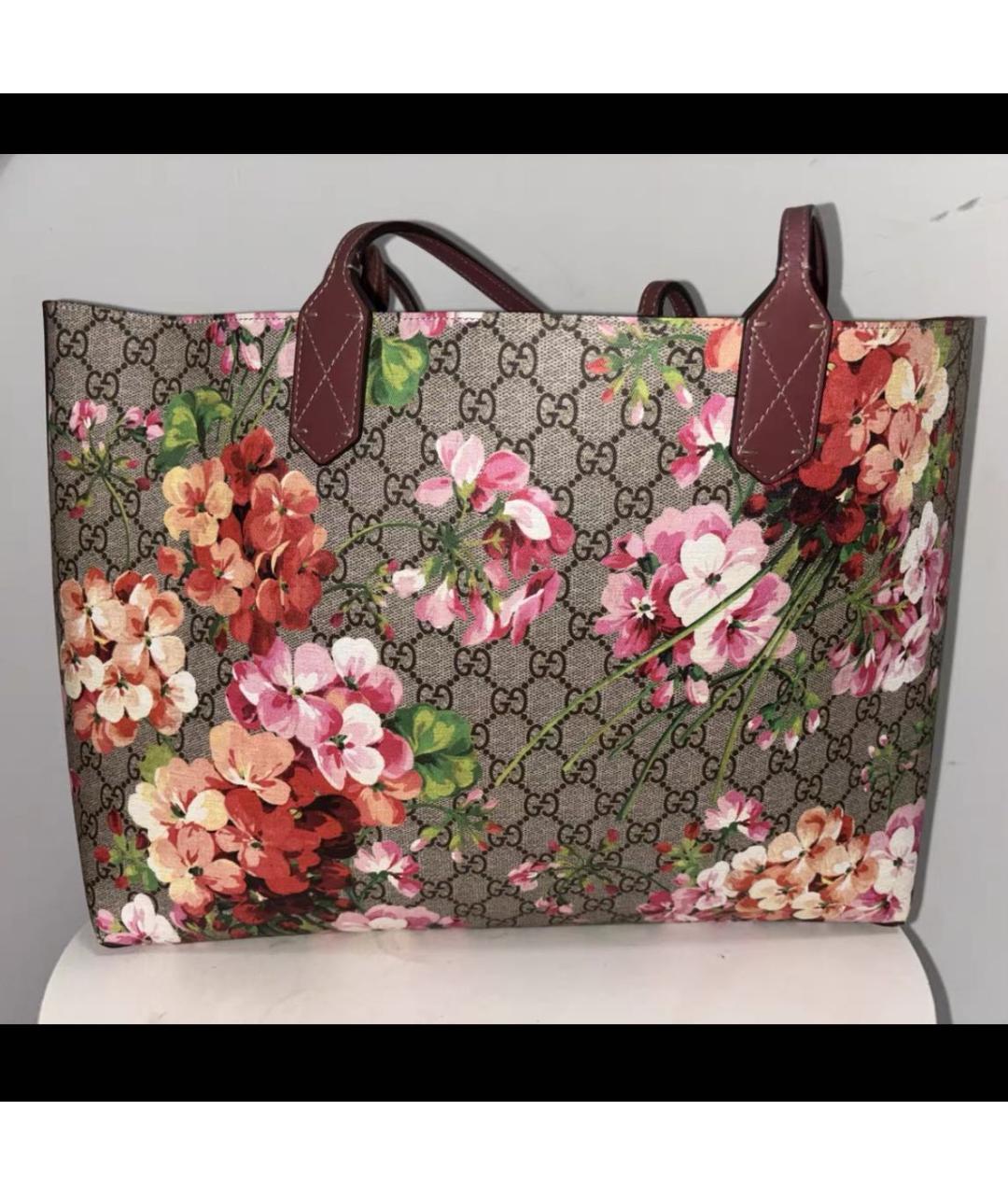 GUCCI Коричневая кожаная сумка тоут, фото 3