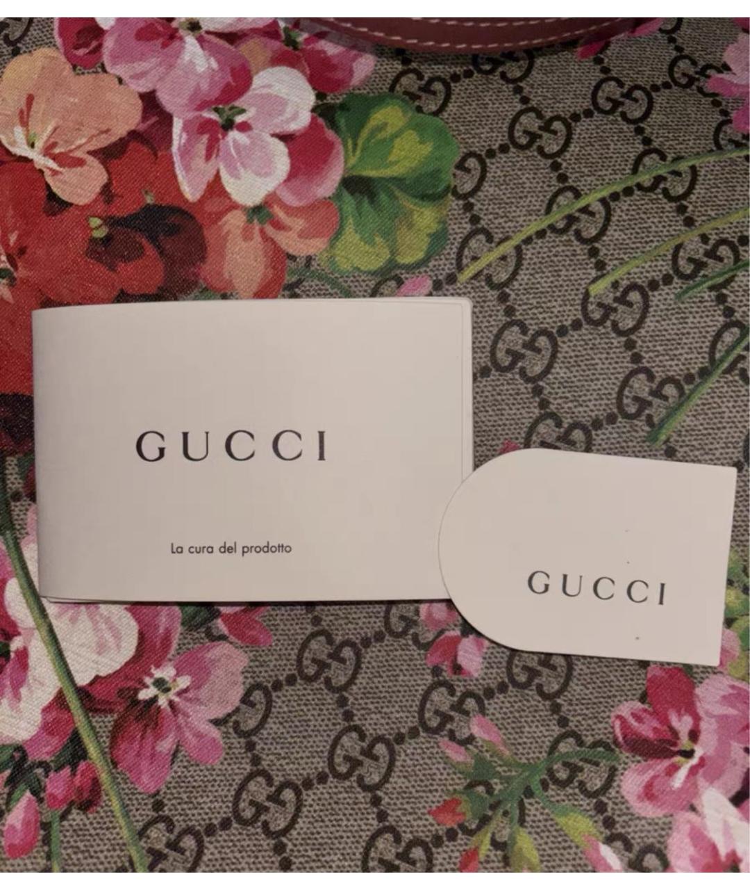 GUCCI Коричневая кожаная сумка тоут, фото 4