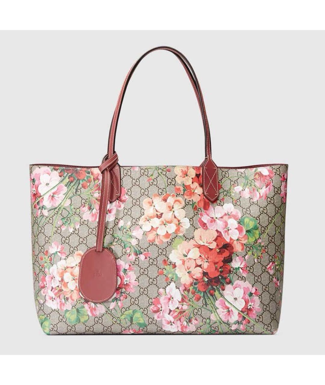 GUCCI Коричневая кожаная сумка тоут, фото 9