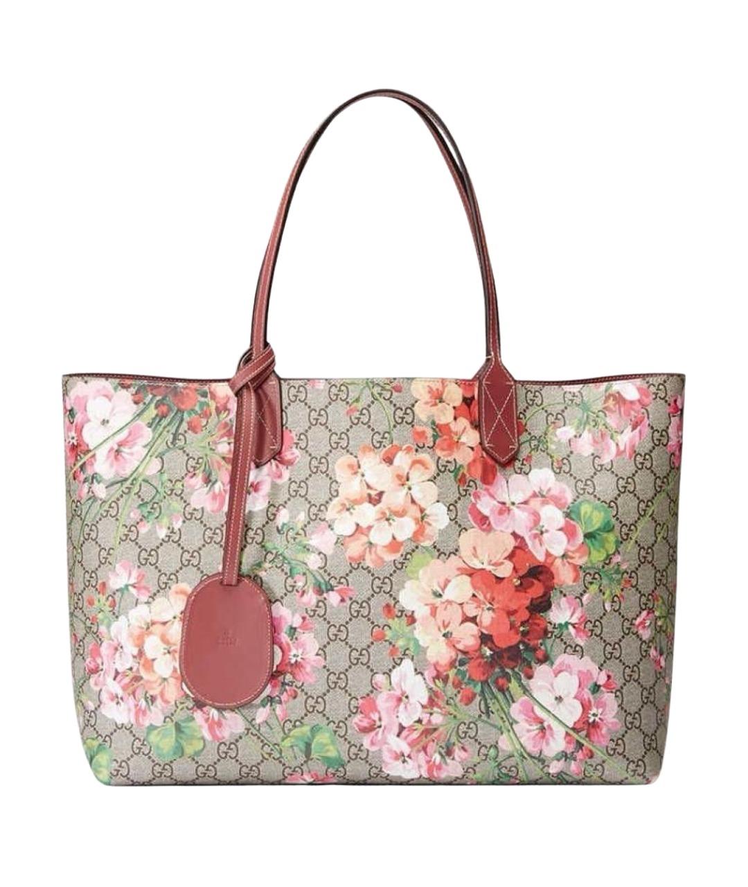 GUCCI Коричневая кожаная сумка тоут, фото 1