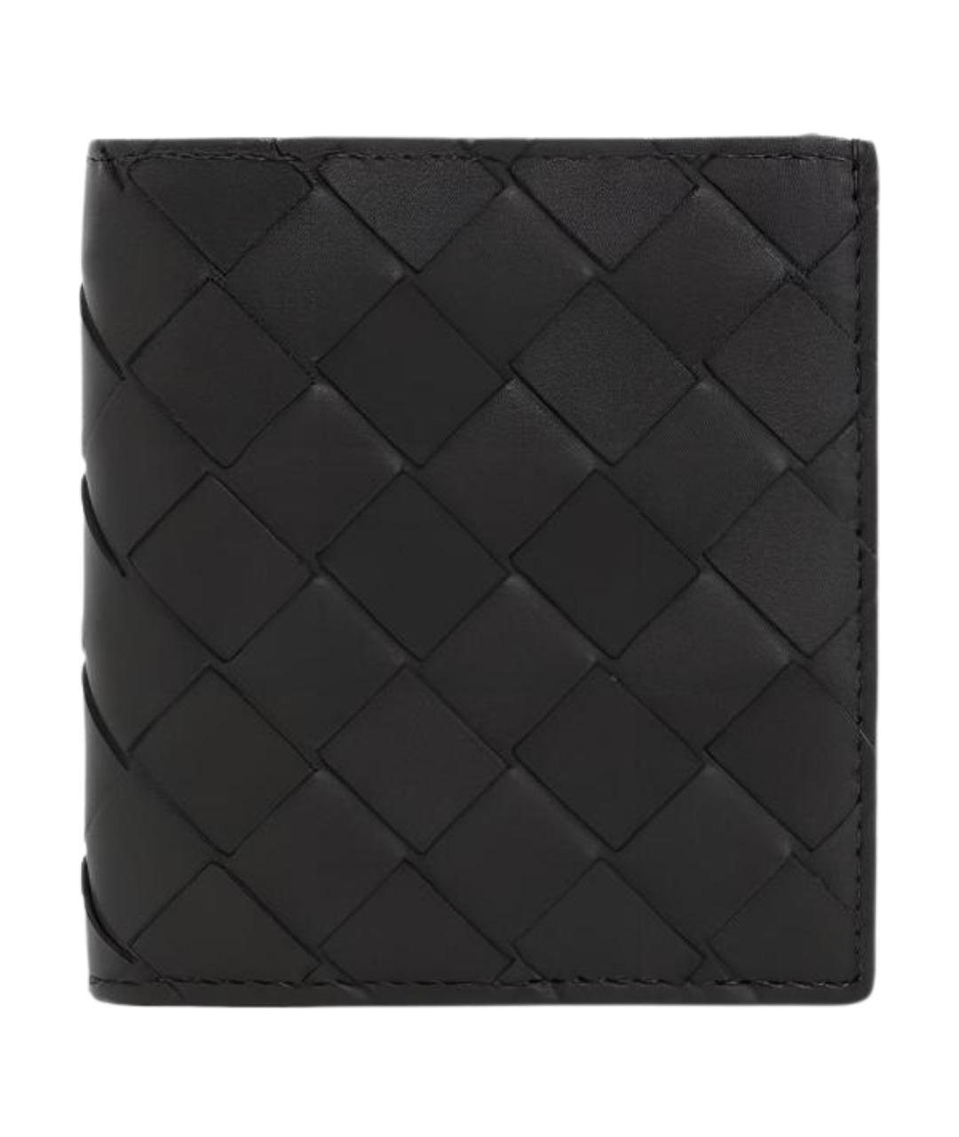 BOTTEGA VENETA Черный кожаный кошелек, фото 1