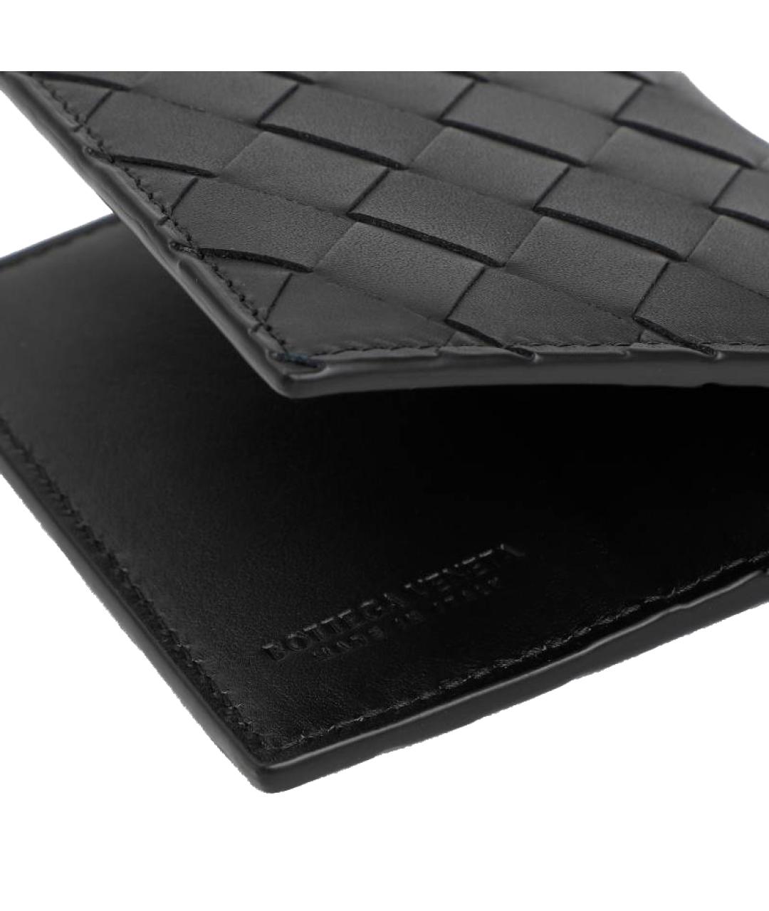 BOTTEGA VENETA Черный кожаный кошелек, фото 4