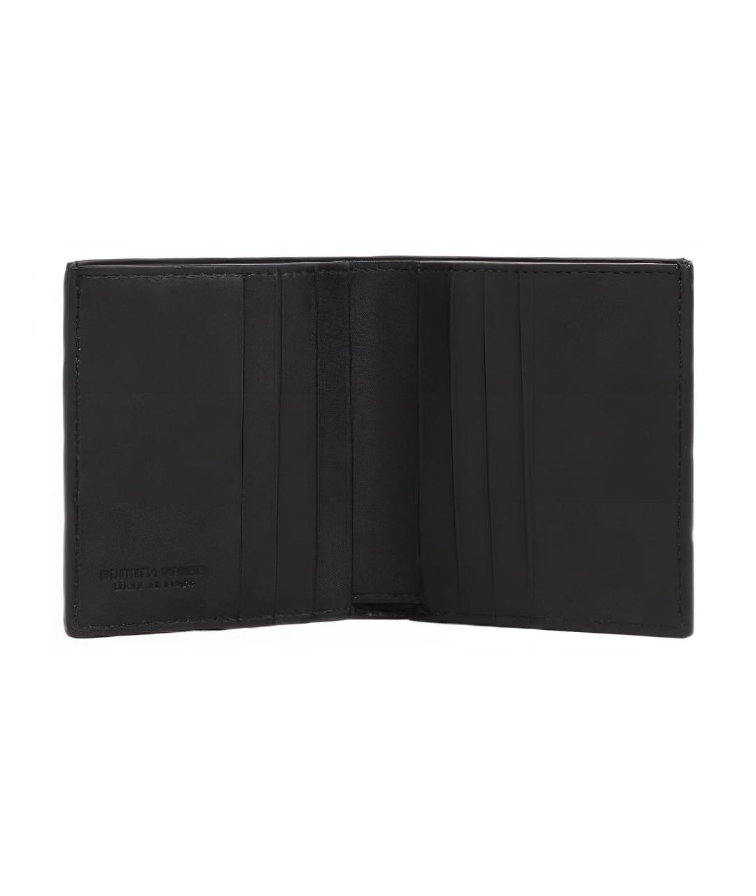 BOTTEGA VENETA Черный кожаный кошелек, фото 3