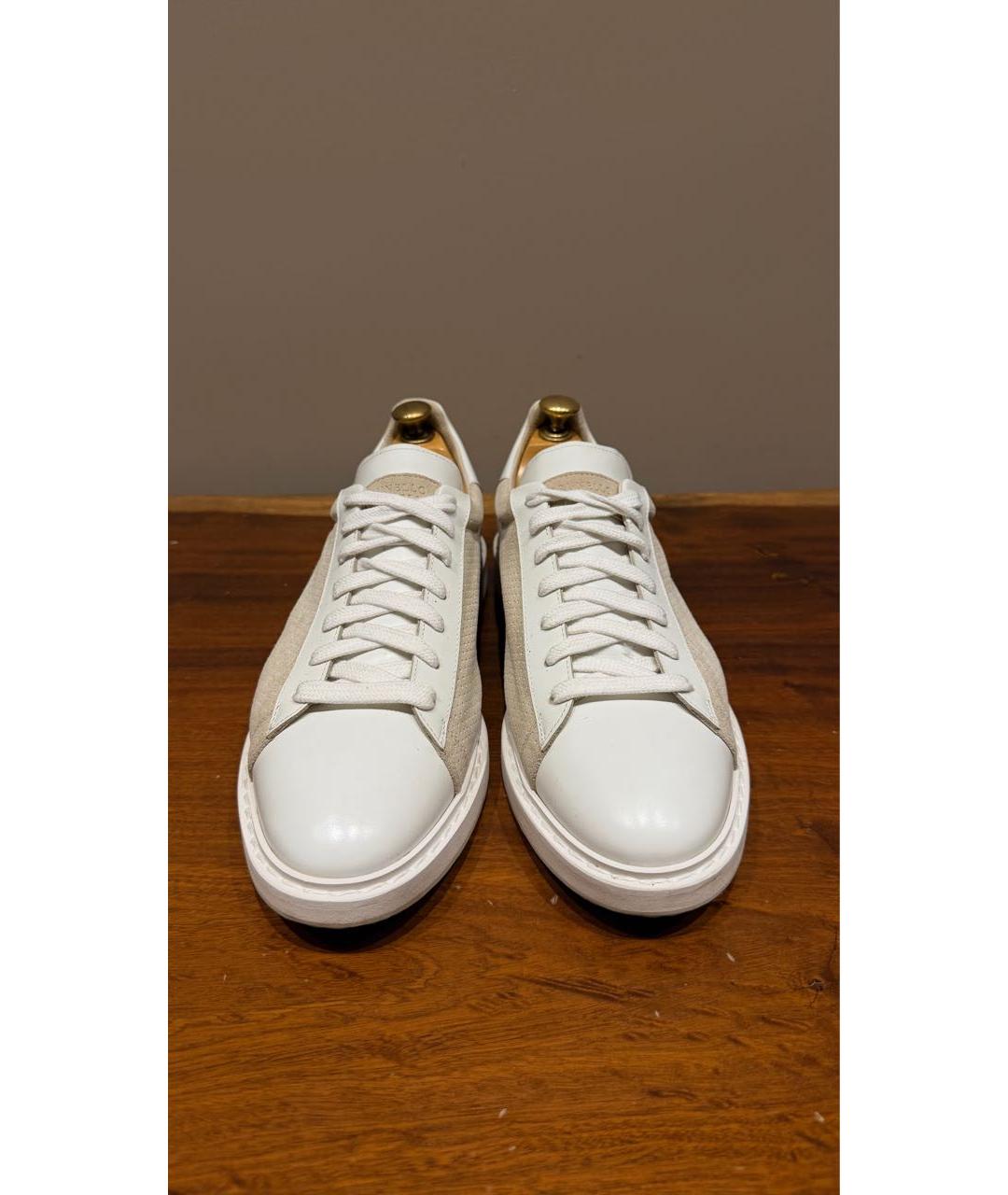 BRUNELLO CUCINELLI Белые низкие кроссовки / кеды, фото 2