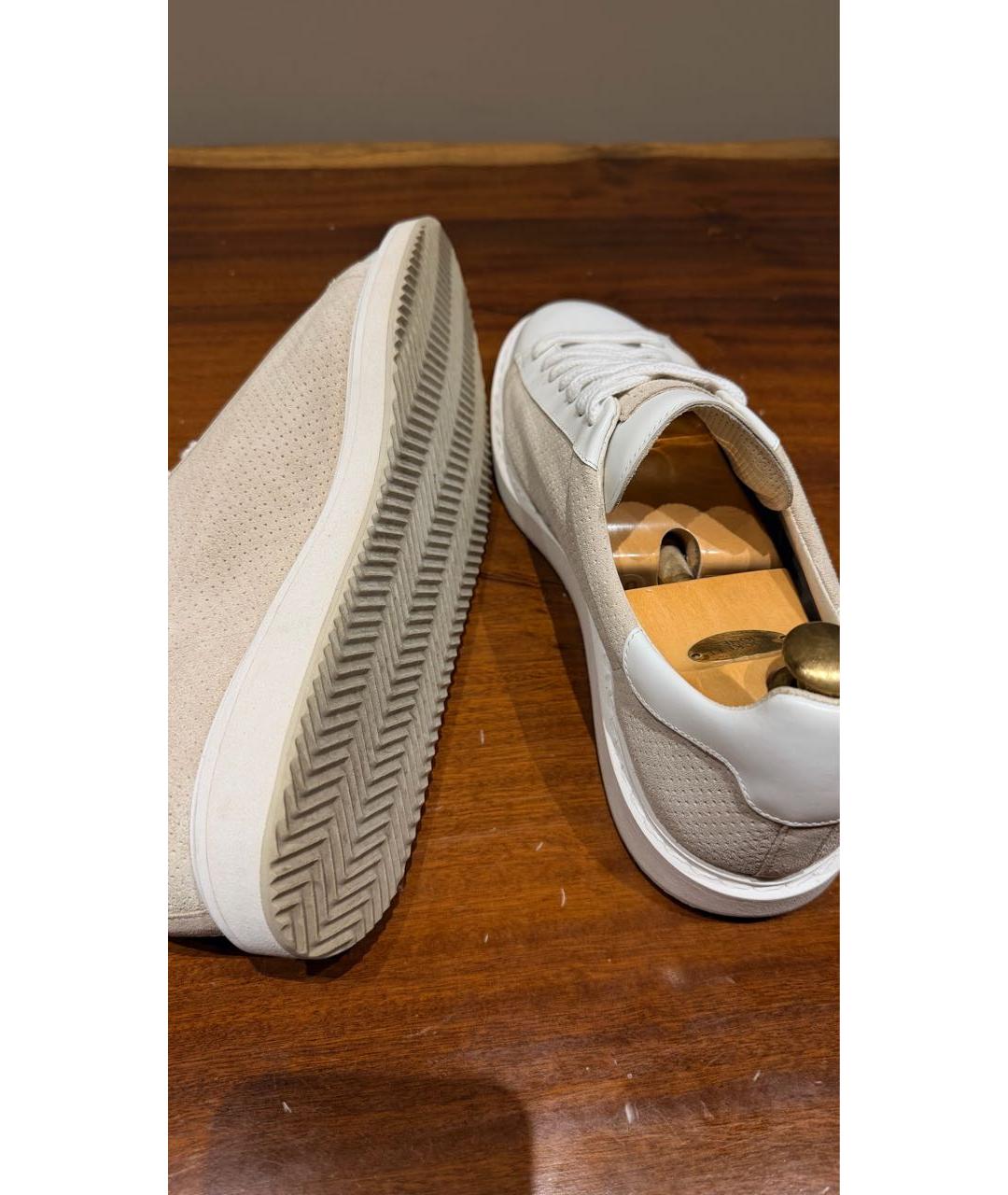 BRUNELLO CUCINELLI Белые низкие кроссовки / кеды, фото 5