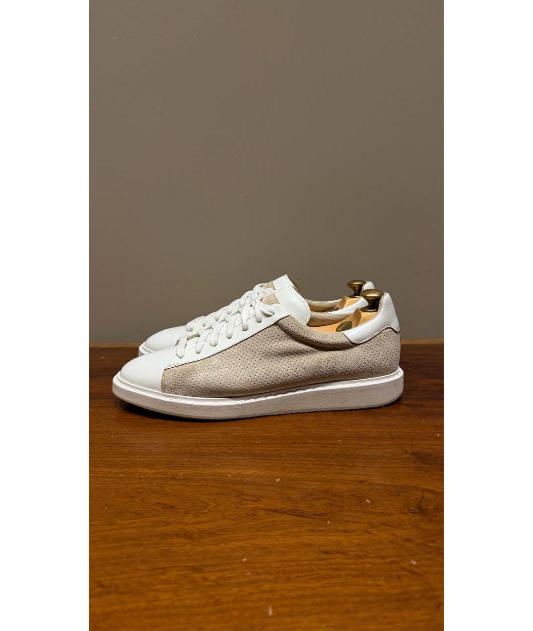 BRUNELLO CUCINELLI Белые низкие кроссовки / кеды, фото 7