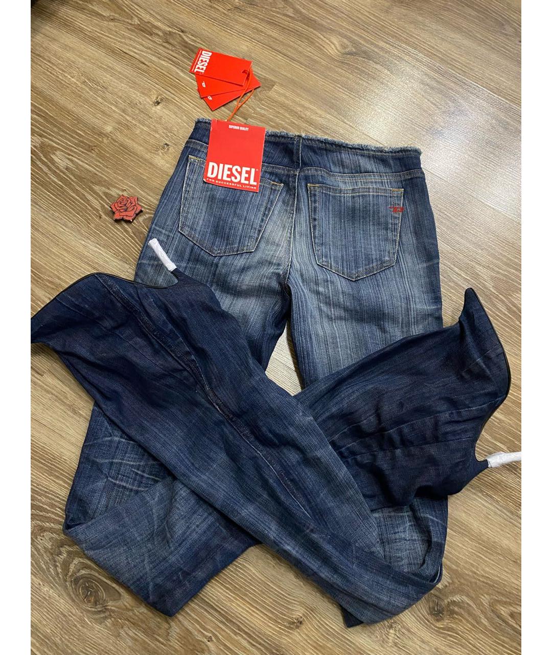 DIESEL Темно-синие кожаные ботфорты, фото 6